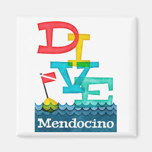 Mendocino Dive - Colorful Scuba Magneet