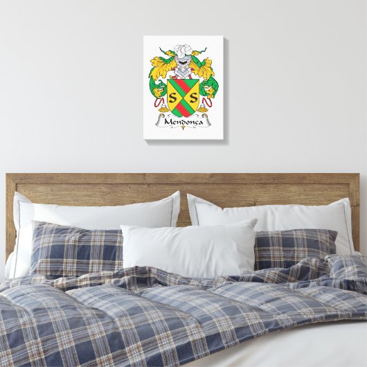 Mendonca Family Crest Canvas Afdruk (Insitu (Slaapkamer))