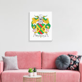 Mendonca Family Crest Canvas Afdruk (Insitu (Woonkamer))