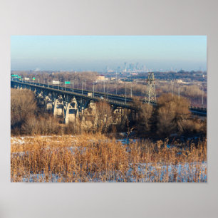 mendota-brug over de minnesota River valley Poster