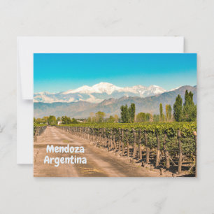 Mendoza, Argentijnse wijnmakerij, bergen Briefkaart