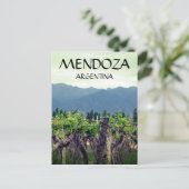 mendoza argentina wijnstokken briefkaart (Staand voorkant)