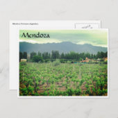 mendoza en wijngaard briefkaart (Voorkant / Achterkant)