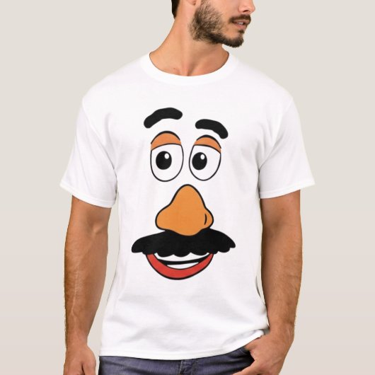 Meneer Aardappel Grappig Cartoon Gezicht T-shirt (Voorkant)