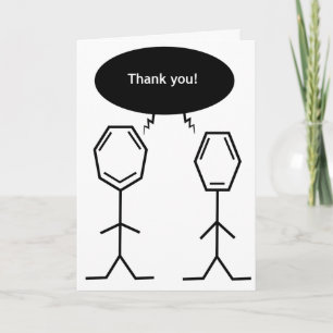 Meneer Benzene, dank u wel! Card Bedankkaart