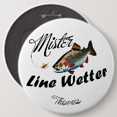 Meneer Castaway Regenboogforel Ronde Button 6,0 Cm (Voorkant /achterkant)