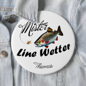 Meneer Castaway Regenboogforel Ronde Button 6,0 Cm (In situ)