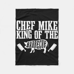 Meneer Chef Mike is de koning van de barbecue BBQ  Fleece Deken