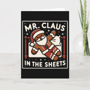Meneer Claus in de lakens Mevrouw Claus op straat Kaart