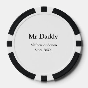 Meneer Daddy sinds toevoegen jaar naam ouders vade Poker Chips