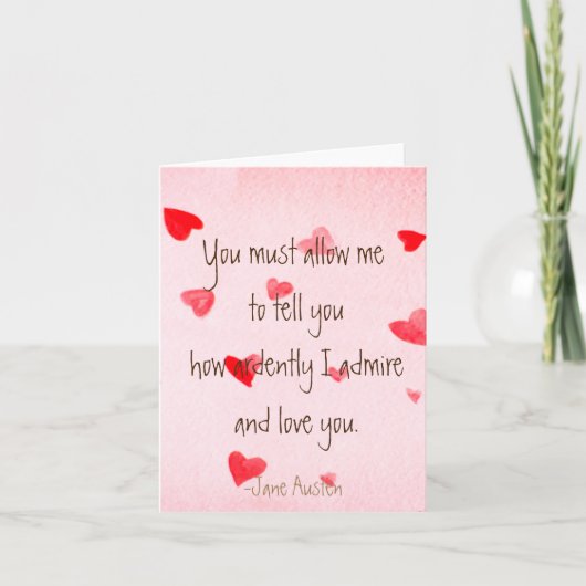 Meneer Darcy Valentine Kaart (Voorkant)