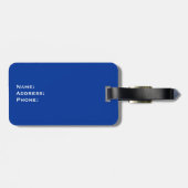 Meneer de helft van Blue Mr en Mrs bagagelabel voo (Achterkant horizontaal)