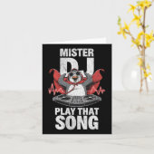 Meneer Dj Speel Dat Lied Grappige Pinguïn Dj Jeugd Kaart (Gele Bloem)