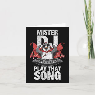 Meneer Dj Speel Dat Lied Grappige Pinguïn Dj Jeugd Kaart