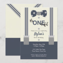 Meneer een prachtige marine en grijze boog stropda