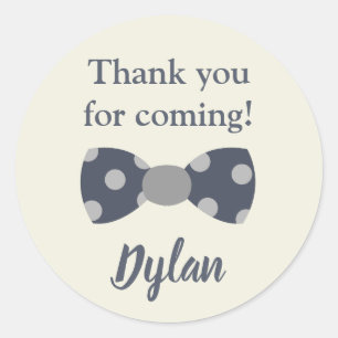 Meneer een prachtige marine en grijze boog stropda ronde sticker