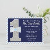 Meneer een prachtige verjaardagsuitnodiging kaart (Staand voorkant)