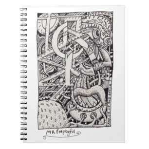 Meneer Emptyful, inkt tekening Notitieboek