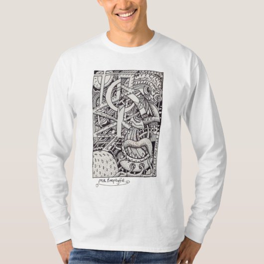 Meneer Emptyful, pentekening T-shirt (Voorkant)