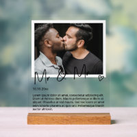 Meneer en meneer foto en gepersonaliseerde bruilof