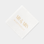 Meneer en mevrouw aangepaste moderne ontwerp folie servetten (Rechts)