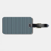 Meneer en mevrouw Blue Black Stripes Bagagelabel (Achterkant horizontaal)