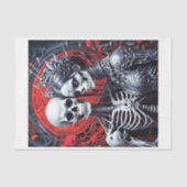 Meneer en mevrouw Botten verliefd - Schedel en ske Tissuepapier (Voorkant)