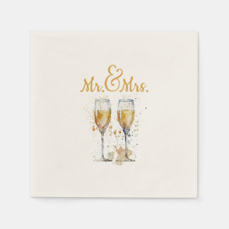 Meneer en mevrouw Champagne Servet