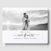 Meneer en mevrouw Elegant Handgeschreven Script Fo Gastenboek (Voorkant)