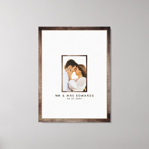 Meneer En Mevrouw Foto Trouwgastenboek Canvasprint Canvas Afdruk