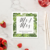 Meneer en mevrouw Green laten bruidspapier achter Servetten (Insitu)