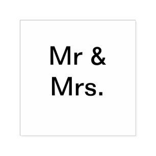 Meneer en mevrouw paar noemen monogram tekst eenvo  zelfinktende stempel