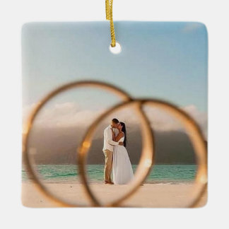 Meneer en mevrouw Photo Bauble, Wedding Christmas Keramisch Ornament