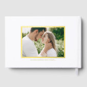 Meneer en mevrouw Rustic Calligraphy Fotobruiloft Gastenboek (Achterkant)