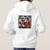 Meneer en mevrouw Santa Folded Wenskaart Hoodie (Achterkant)