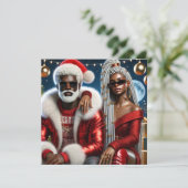 Meneer en mevrouw Santa Folded Wenskaart Kaart (Staand voorkant)
