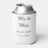 Meneer en mevrouw voegen de naam toe. Datum jaar b Blikjeskoeler (Blikje Voorkant)