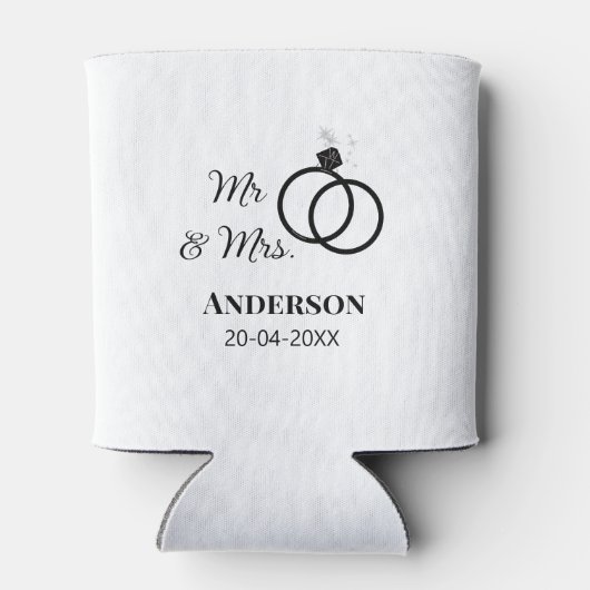 Meneer en mevrouw voegen familienaam datum jaar hu blikjeskoeler (Achterkant)