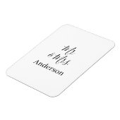 Meneer en mevrouw voegen familienaam datum jaar hu magneet (Linkerzijde)