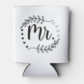 Meneer Ever After – Elegante Hart & Lauwerembleem Blikjeskoeler (Voorkant)