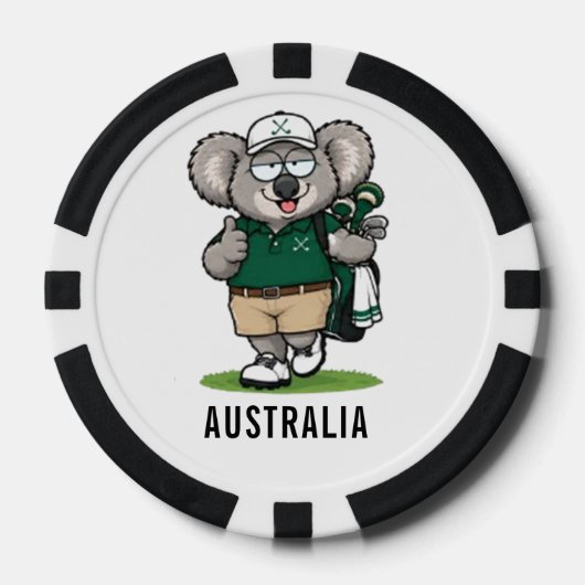 Meneer golfverslaafde koala Chips (Voorkant)