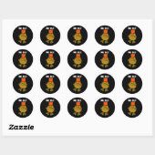 Meneer Grappig Ronde Sticker (Vel)