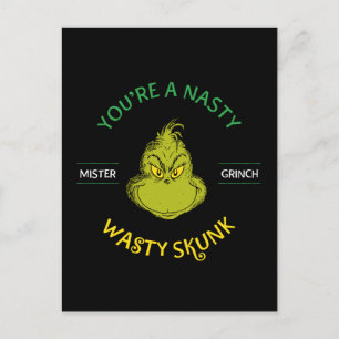 Meneer Grinch Je bent een smerige stinkende skun Briefkaart