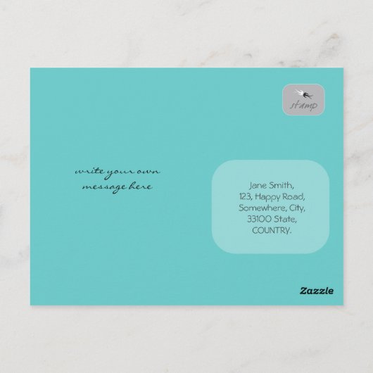 Meneer & Mevrouw Blob Cartoon Alien Pret Aangepast Briefkaart (Achterkant)