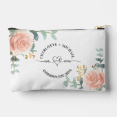 Meneer mevrouw pasgetrouwden roos gouden bloemengr etui (Achterkant)