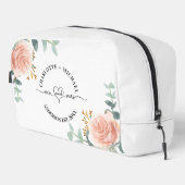 Meneer mevrouw pasgetrouwden roos gouden bloemengr toilettasje (Rechterhoek)