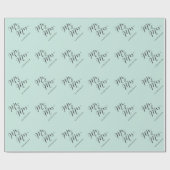 Meneer & Mevrouw Script Calligrafie Aangepaste Naa Cadeaupapier (Vlak)