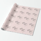 Meneer & Mevrouw Script Calligrafie Aangepaste Naa Cadeaupapier (Uitgerold)