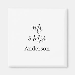 Meneer & Mevrouw voeg familienaam datum jaar huwel Magneet