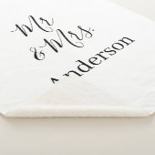 Meneer & Mevrouw voeg familienaam datum jaar huwel Sherpa Deken (3/4)